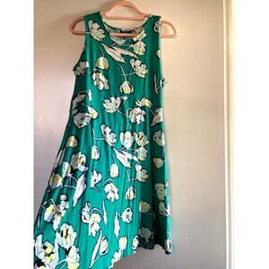 Green FLORAL Sleeveless Dress - Apt. 9 - Size L